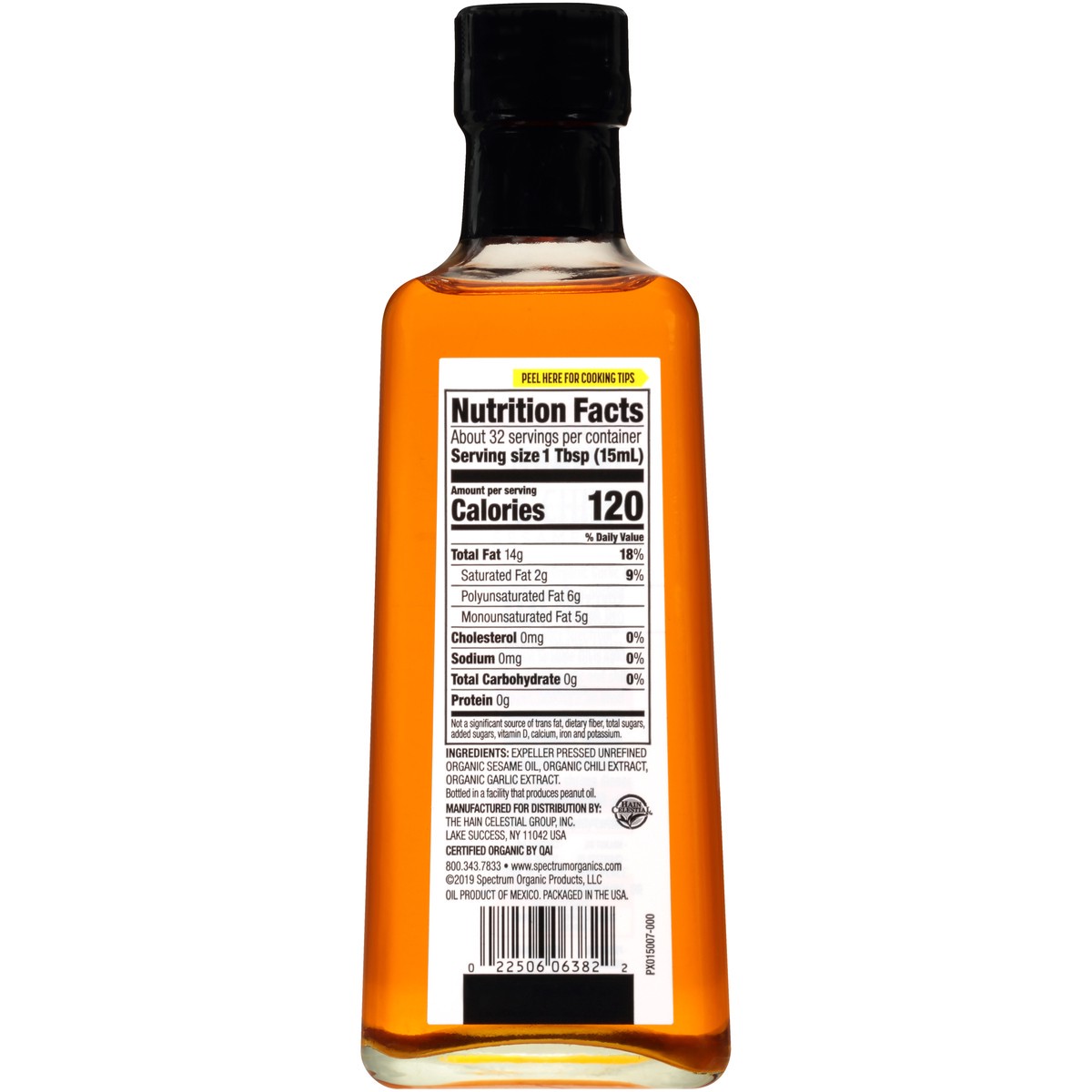 slide 4 of 9, Spectrum Culinary Organic Garlic & Chili Sesame Oil 16 fl. oz. Bottle, 16 fl oz