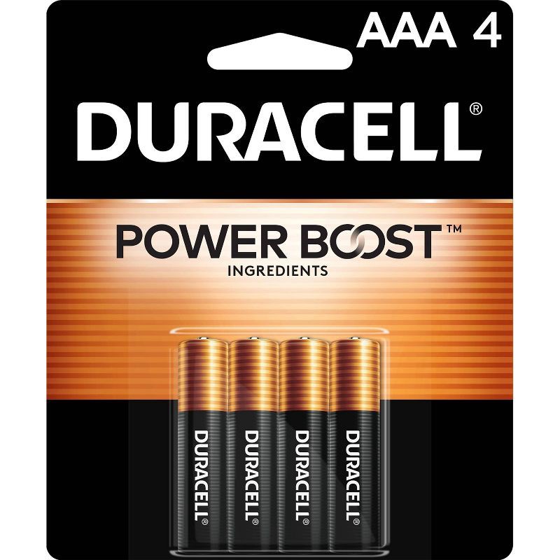 slide 1 of 6, Duracell Coppertop AAA Batteries - 4pk Alkaline Battery: 1.5V Household, Single-Use, 4 ct