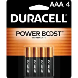 Duracell Coppertop AAA Batteries - 4pk Alkaline Battery: 1.5V Household, Single-Use