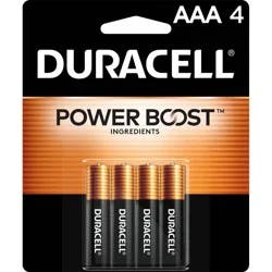 Duracell Coppertop AAA Batteries - 4pk Alkaline Battery: 1.5V Household, Single-Use