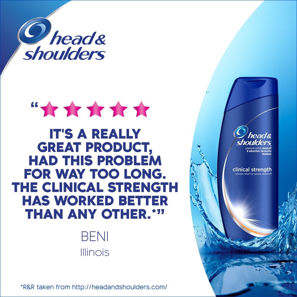 slide 5 of 6, Head & Shoulders Clinical Strength Hair Shampoo, 23.7 fl oz