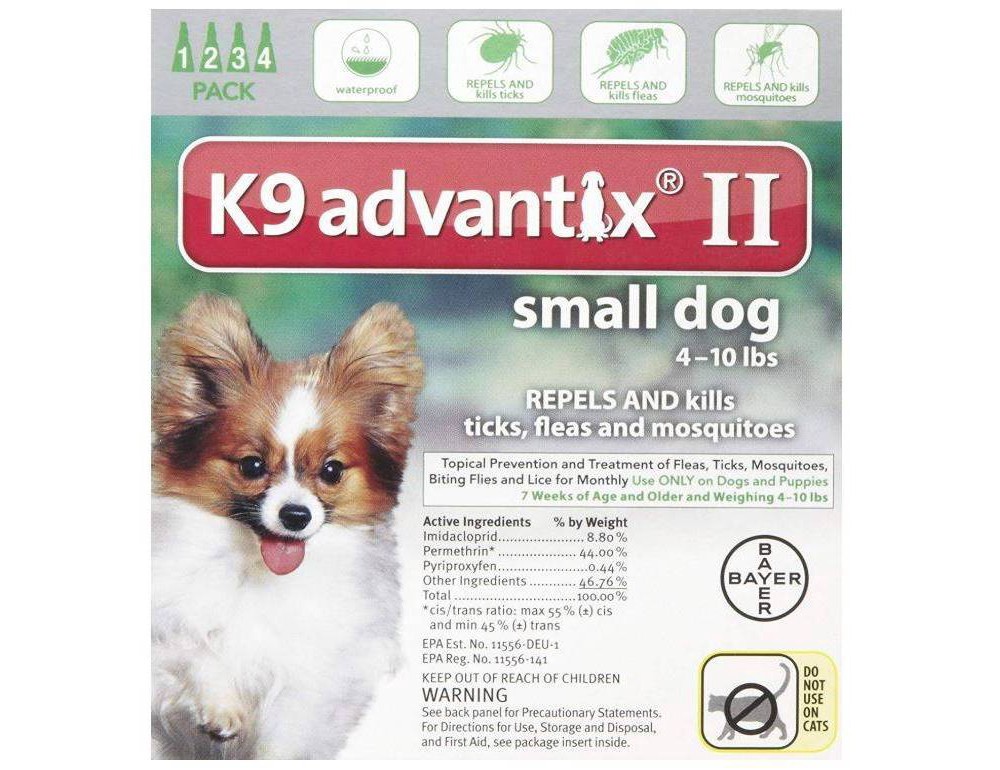 slide 2 of 3, K9 Advantix II Pet Insect Treatment for Dogs - S - 4ct, 0.014 fl oz