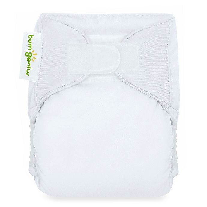 slide 1 of 1, bumGenius All-In-One Newborn X-Small Stay Dry Cloth Diaper - White, 1 ct