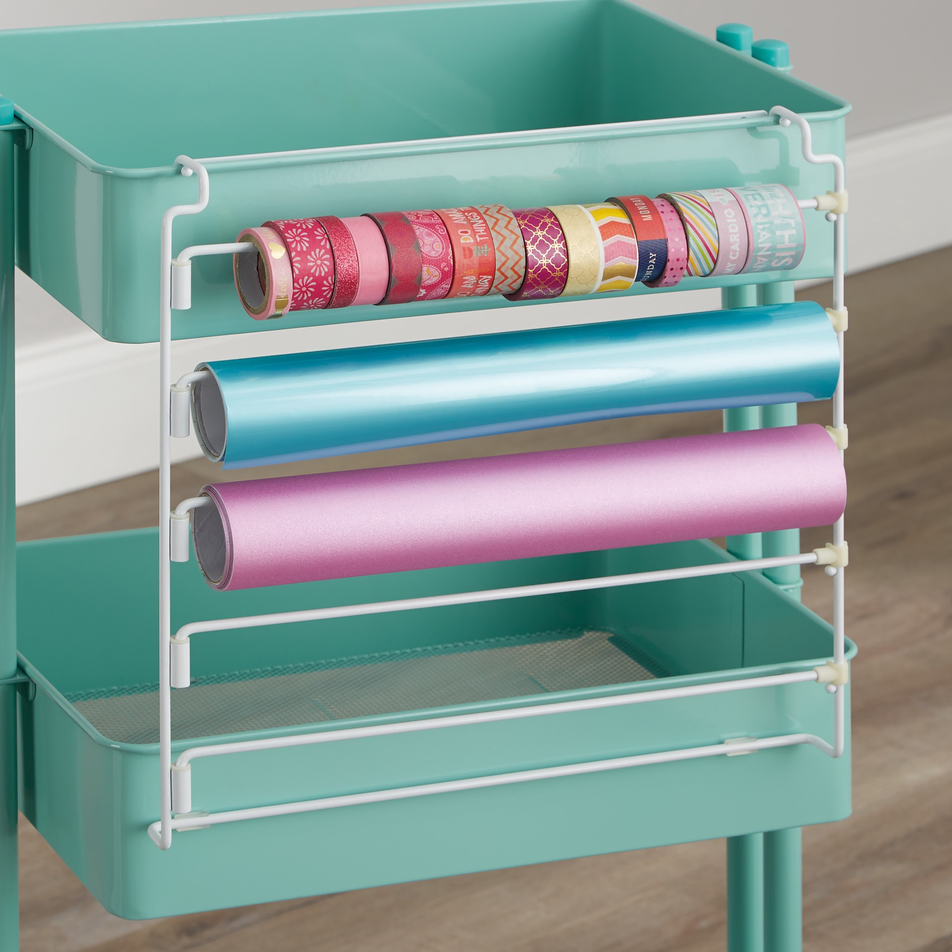 slide 3 of 3, 5-Tier Craft Roll Cart Hanger By Simply Tidy, 13 in x 13 in