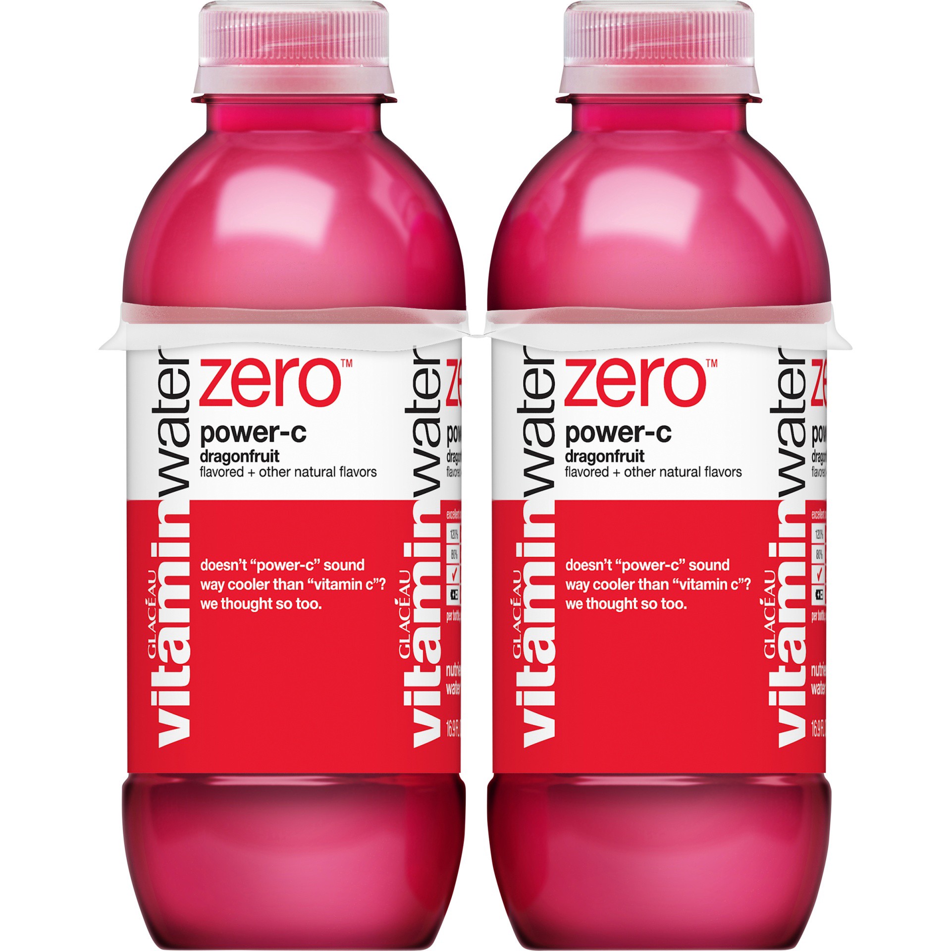 slide 4 of 9, vitaminwater Zero Power-C Nutrient Enhanced Dragonfruit Water Beverage - 6 ct, 6 ct