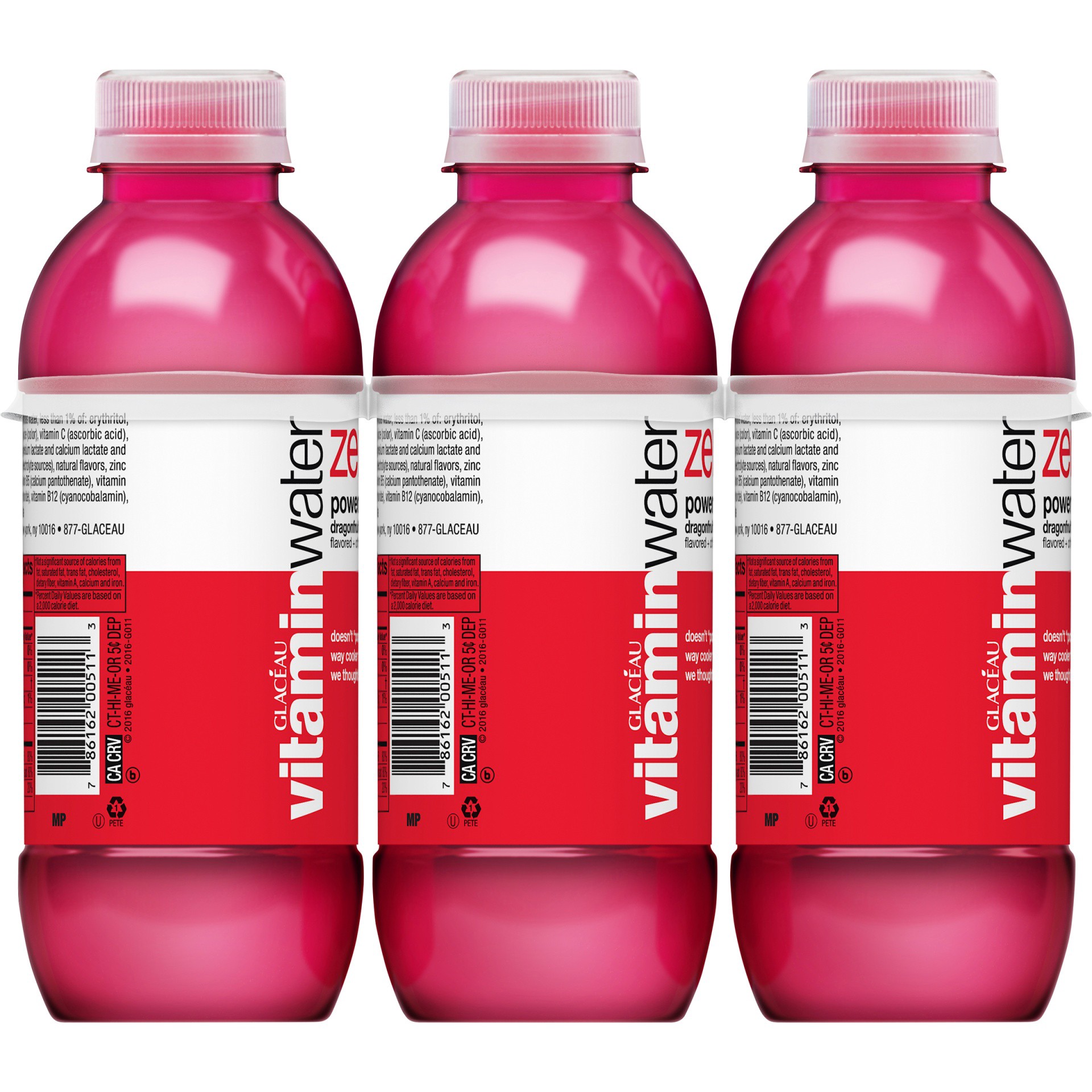 slide 8 of 9, vitaminwater Zero Power-C Nutrient Enhanced Dragonfruit Water Beverage - 6 ct, 6 ct