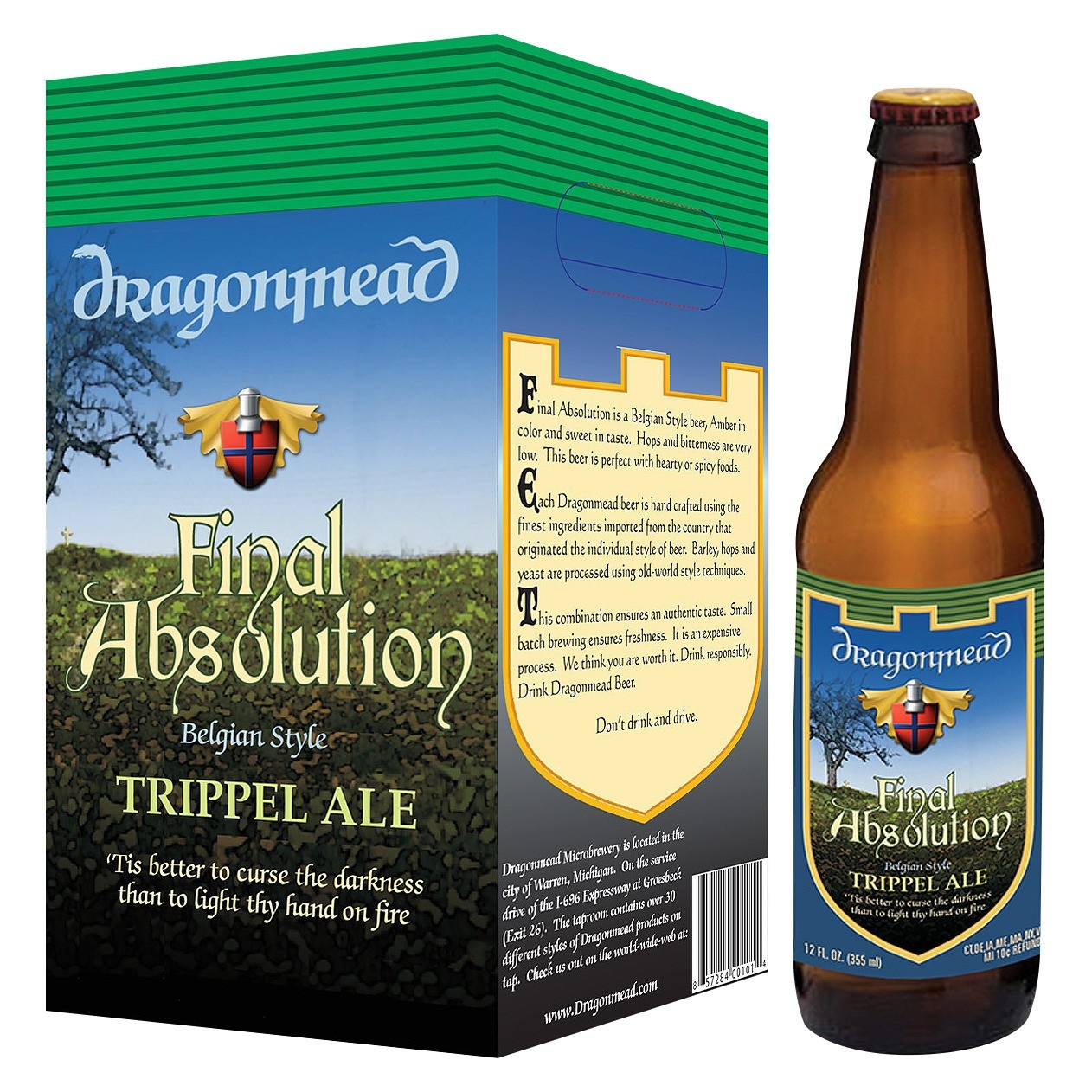 slide 1 of 6, Dragonmead Final Absolution Belgian Trippel Ale Beer - 4pk/12 fl oz Bottles, 4 ct; 12 fl oz