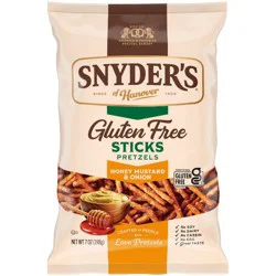 Snyder's of Hanover Gluten Free Pretzel Sticks Honey Mustard and Onion - 7oz