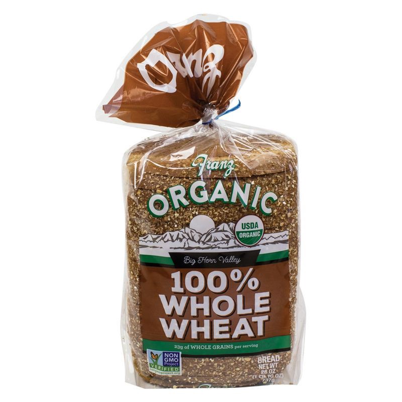 slide 2 of 5, Franz 100% Whole Wheat Organic Bread - 26oz, 26 oz