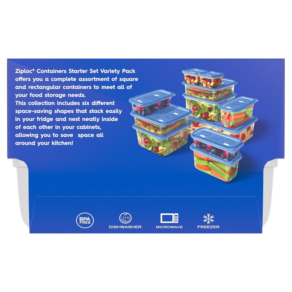 slide 4 of 6, Ziploc Variety Pack Containers Starter Kit, 22 ct
