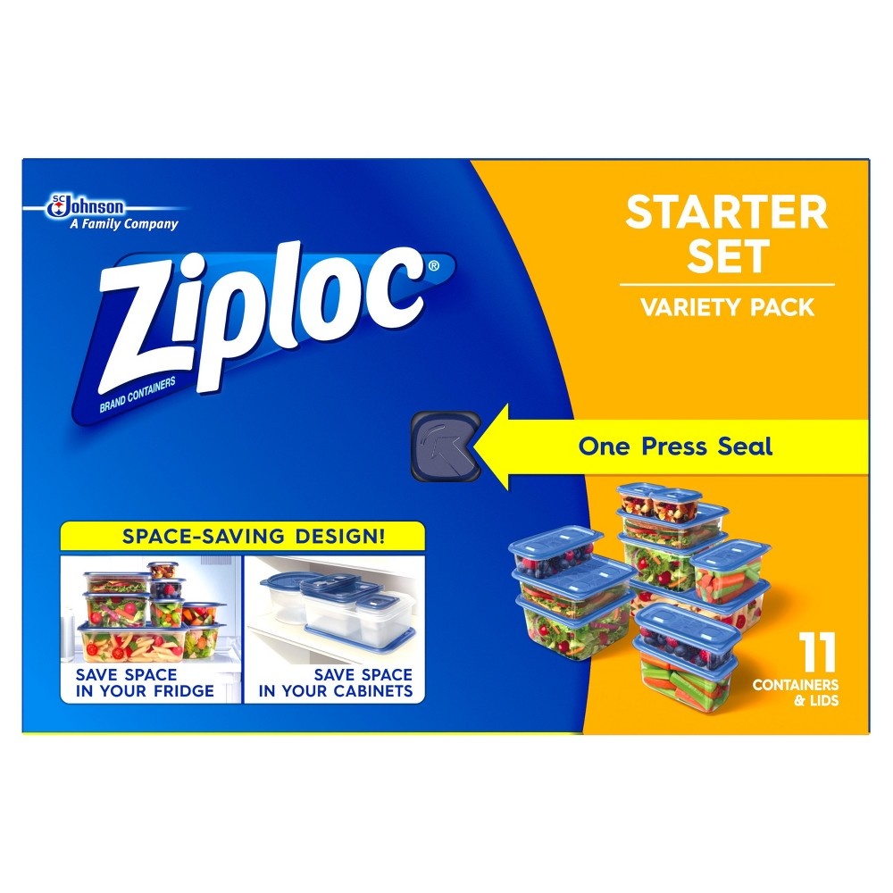 slide 6 of 6, Ziploc Variety Pack Containers Starter Kit, 22 ct