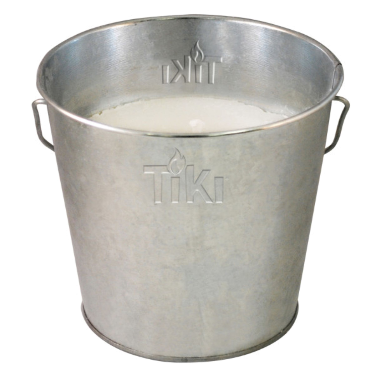 slide 1 of 5, Tiki Citronella Wax Outdoor Candle with Galvanized Bucket, 17 oz