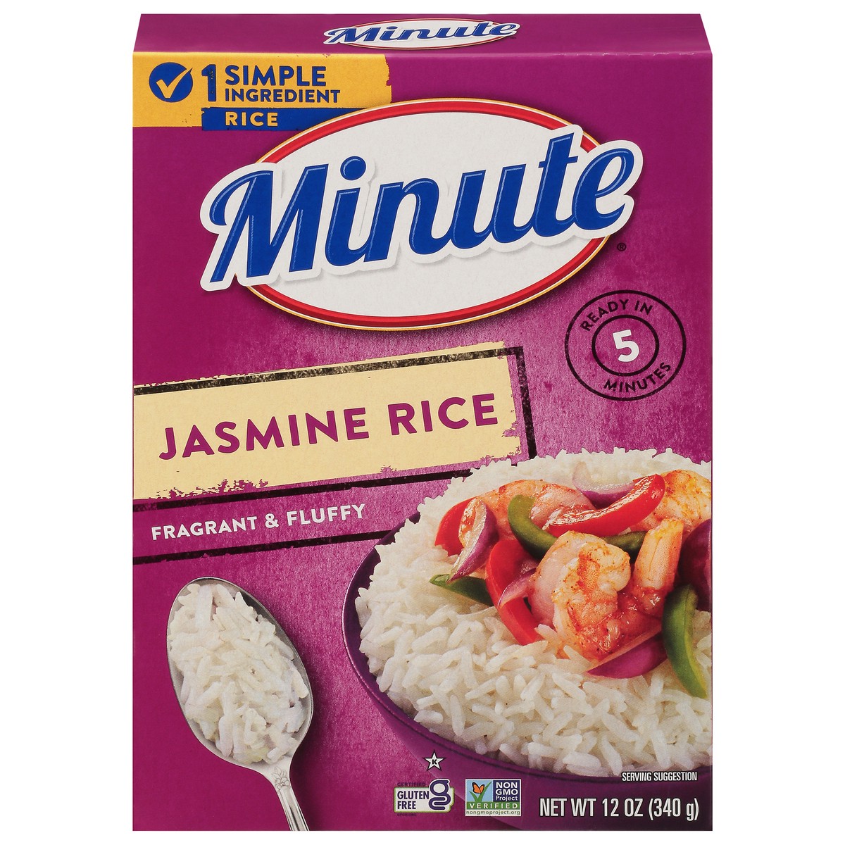 slide 6 of 6, Minute Jasmin Rice, Fragrant & Fluffy, 12 oz