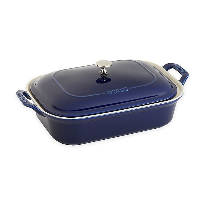 slide 1 of 2, Staub Rectangular Covered Baking Dish - Dark Blue, 4 qt