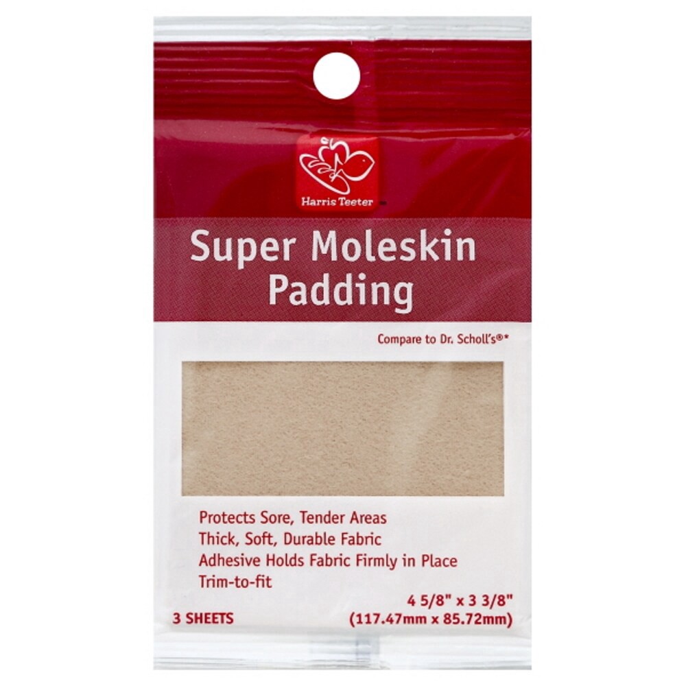 slide 1 of 2, Harris Teeter Super Moleskin Padding, 3 ct