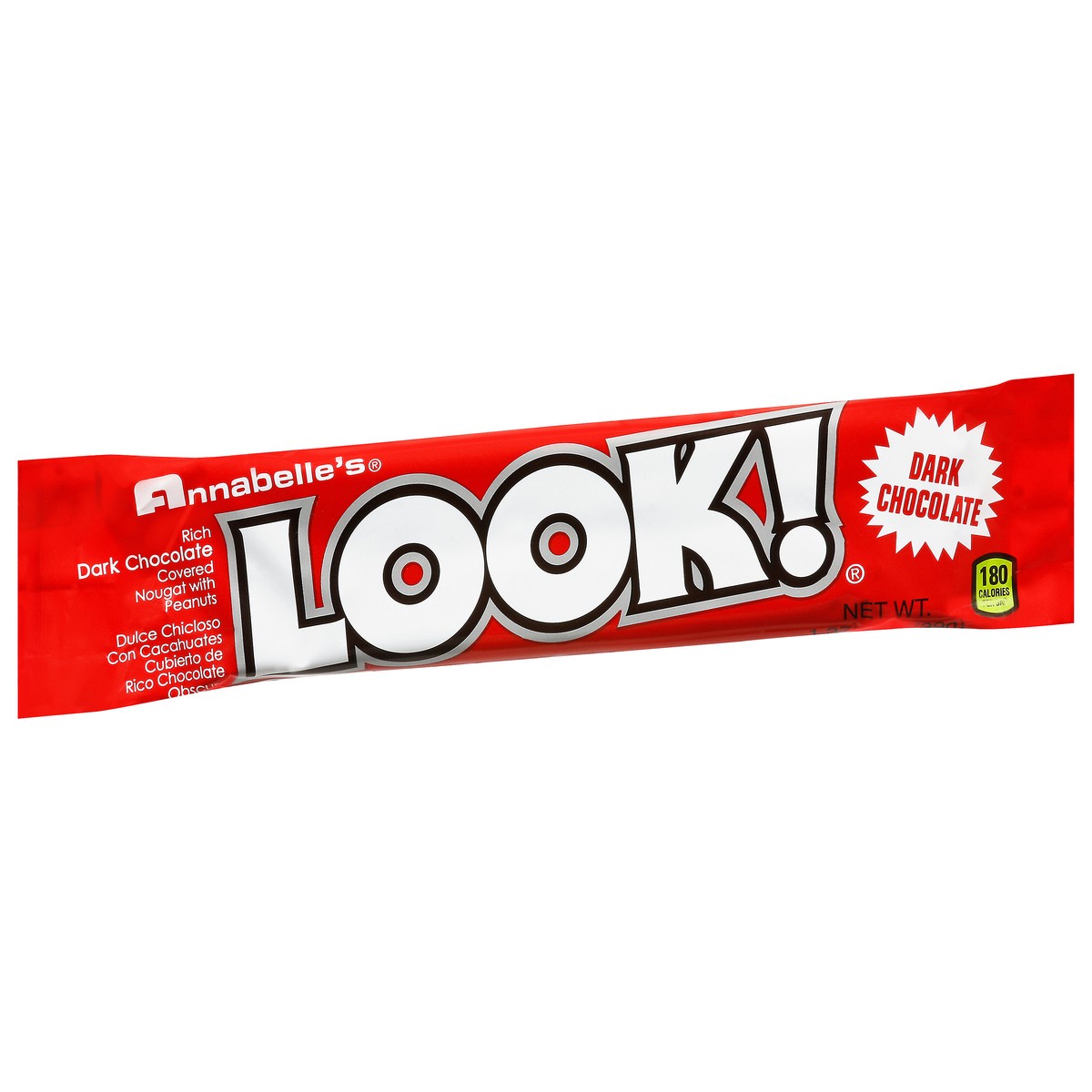 slide 4 of 9, Annabelle's Look! Dark Chocolate Candy Bar, 1.38 oz