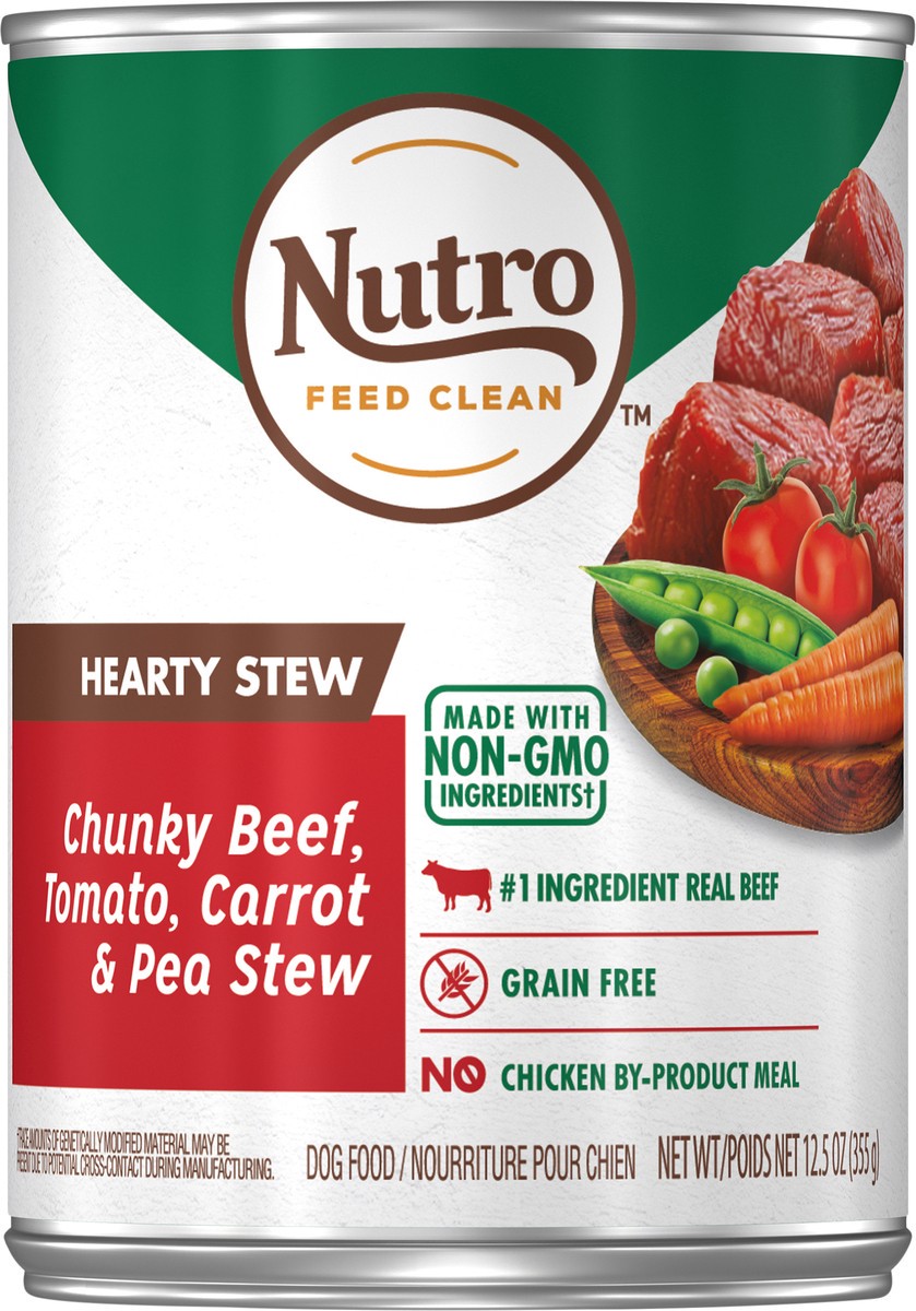 slide 7 of 7, Nutro Grain Free Hearty Stew Wet Dog Food Chunky Beef, Tomato, Carrot & Pea Stew - 12.5oz, 12.5 oz