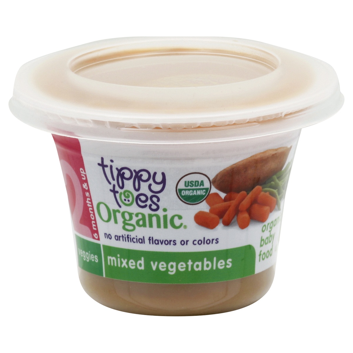 slide 1 of 1, Tippy Toes Mixed Vegetables Organic Baby Food, 4 oz