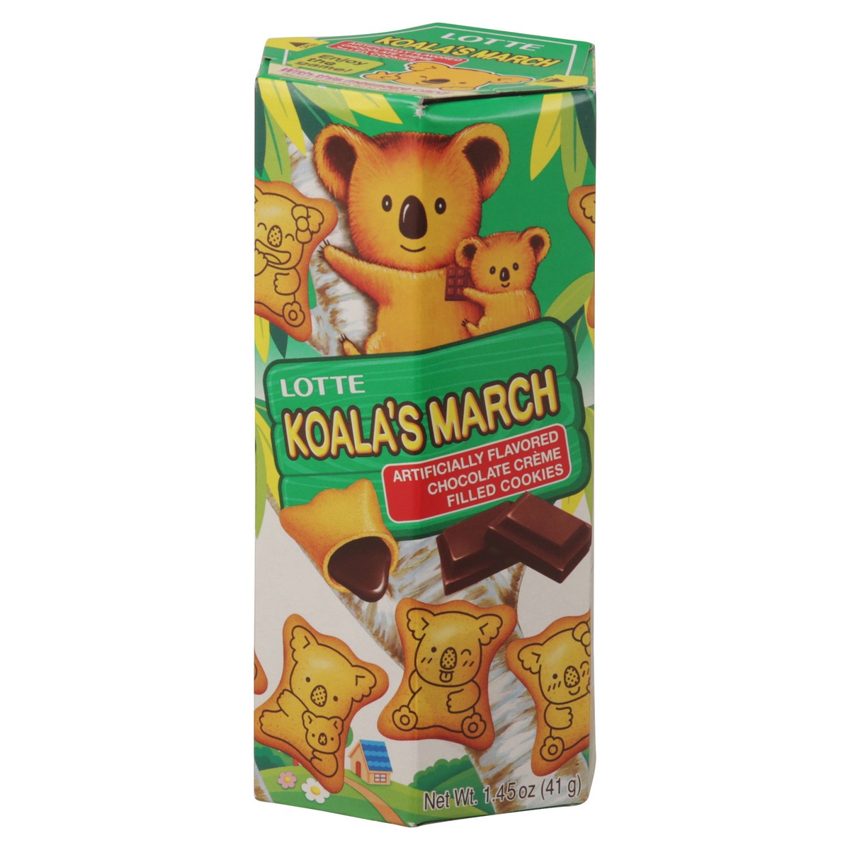 slide 1 of 14, Lotte Koala's March Chocolate Creme Filled Cookies 1.45 oz, 1.45 oz