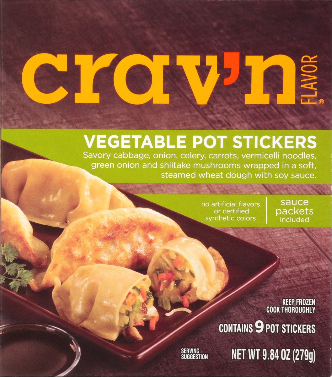 slide 5 of 15, Crav'n Flavor Vegetable Pot Stickers 9 Each, 9 ct