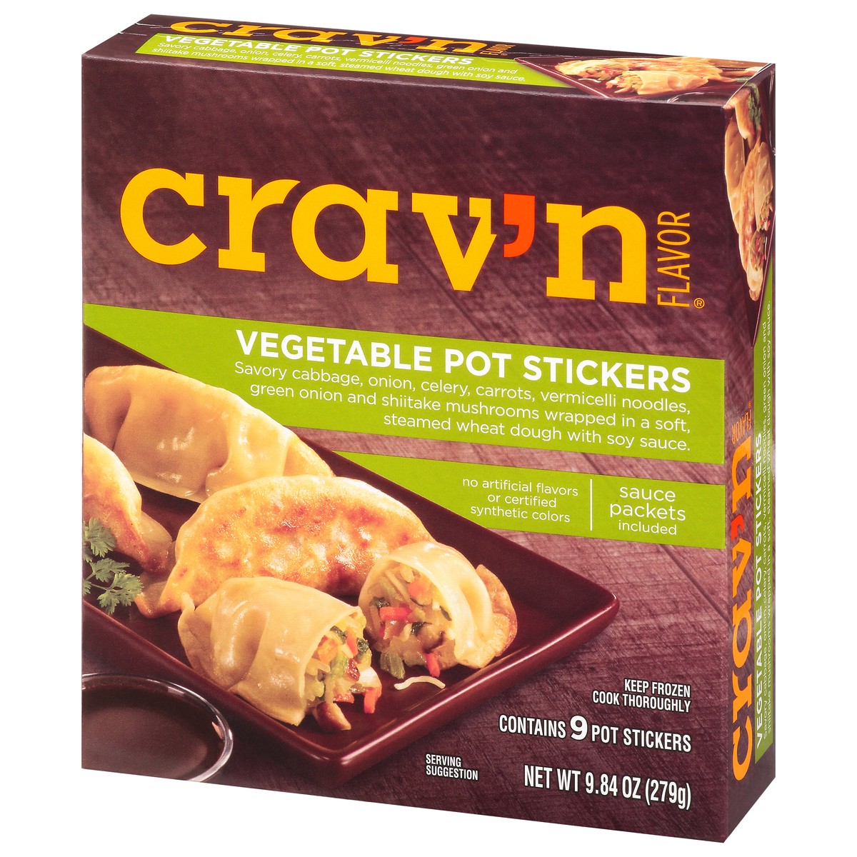 slide 3 of 15, Crav'n Flavor Vegetable Pot Stickers 9 Each, 9 ct