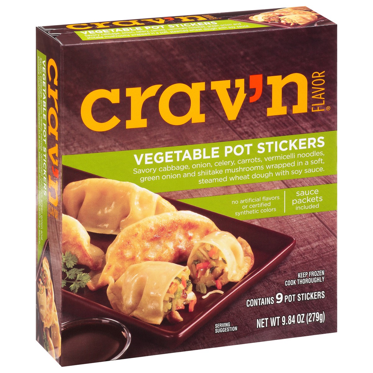 slide 8 of 15, Crav'n Flavor Vegetable Pot Stickers 9 Each, 9 ct