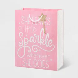 Pink Medium Gift Bag - Spritz™: Birthday Princess Shapes, 12.75" x 10" x 5", Paper, No Choking Hazard
