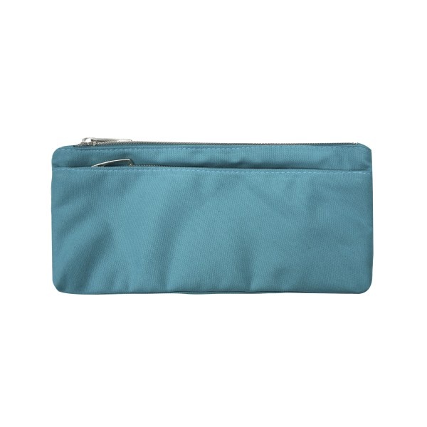 slide 1 of 1, Office Depot Brand Canvas Pencil Pouch, 3-3/4'' X 8'', Teal, 1 ct