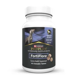 Pro Plan Veterinary Diets Purina Pro Plan Veterinary Supplements FortiFlora Chewable Dog Probiotic Supplement Tablets