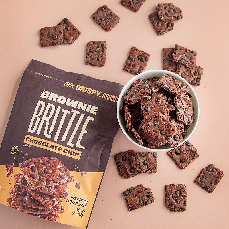 slide 3 of 5, Sheila G's Brownie Brittle, Chocolate Chip, Thin & Crunchy Cookies - 5oz, 5 oz