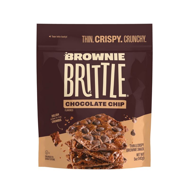 slide 1 of 5, Sheila G's Brownie Brittle, Chocolate Chip, Thin & Crunchy Cookies - 5oz, 5 oz