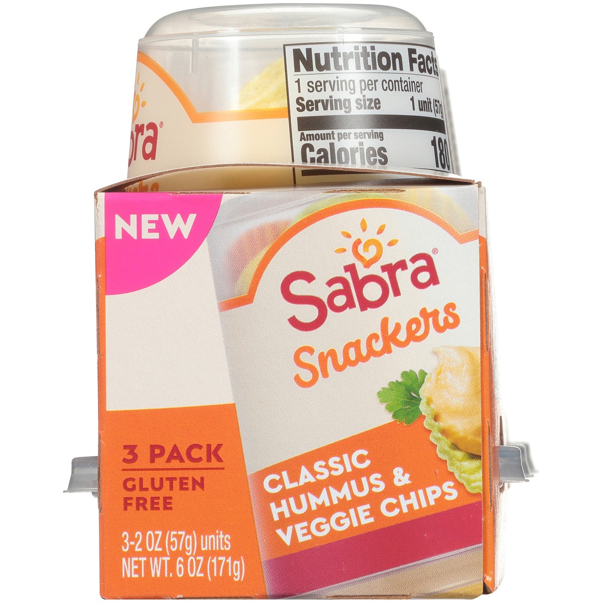 slide 4 of 11, Sabra Snackers Classic Hummus & Veggie Chips 3-2 oz. Packs, 6 oz