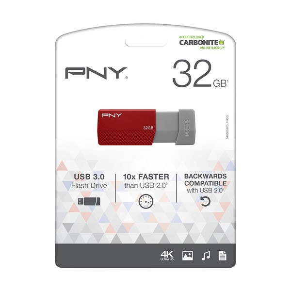 slide 7 of 10, PNY Usb 3.0 Flash Drive, 32Gb, Assorted Colors, P-Fd32Geledge-Ge, 1 ct