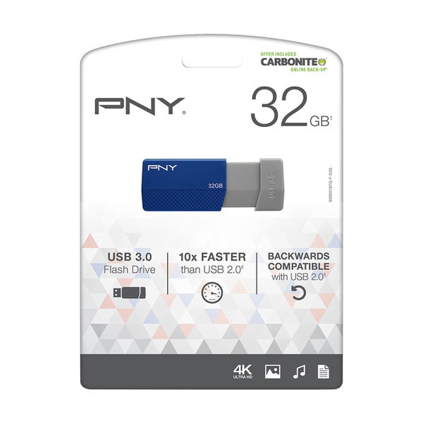 slide 5 of 10, PNY Usb 3.0 Flash Drive, 32Gb, Assorted Colors, P-Fd32Geledge-Ge, 1 ct