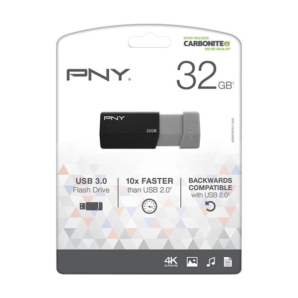 slide 9 of 10, PNY Usb 3.0 Flash Drive, 32Gb, Assorted Colors, P-Fd32Geledge-Ge, 1 ct