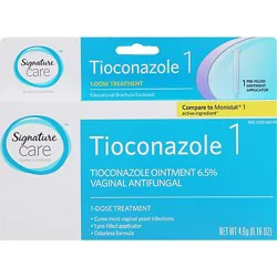 Signature Select/care Ointment Vaginal Antifungal Tioconazole 1 Dose Treatment - 0.16 Oz