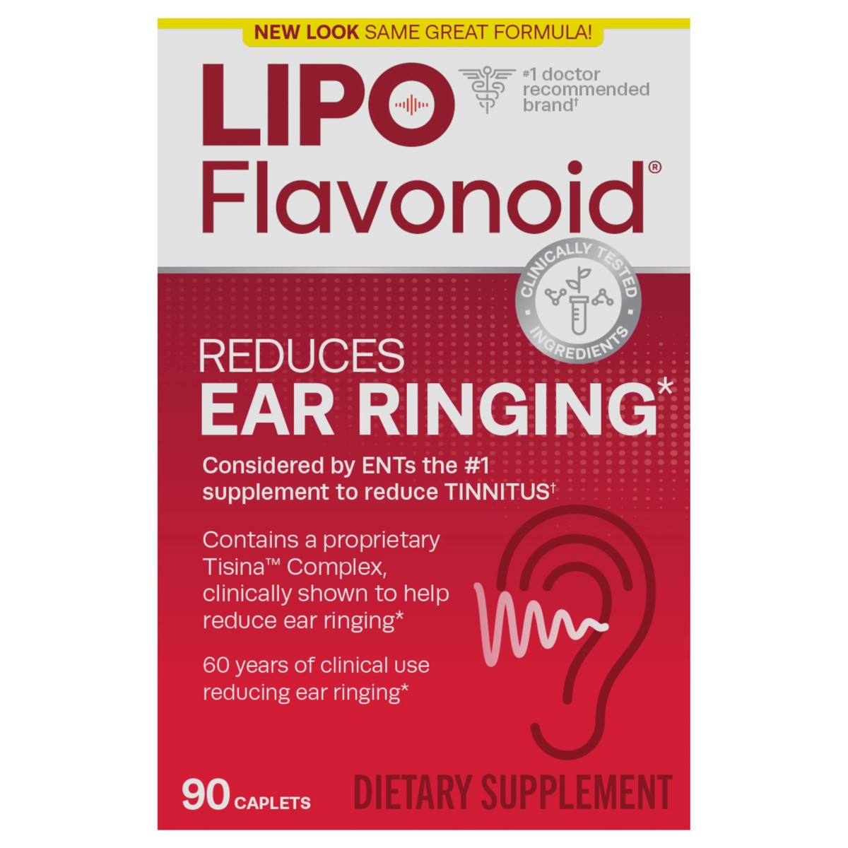 slide 1 of 9, Lipo Flavonoid Lipo-Flavonoid Plus Inner Ear Health Caplets, 90ct, 90 ct