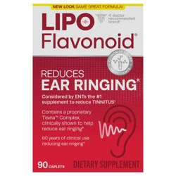 Lipo Flavonoid Lipo-Flavonoid Plus Inner Ear Health Caplets, 90ct