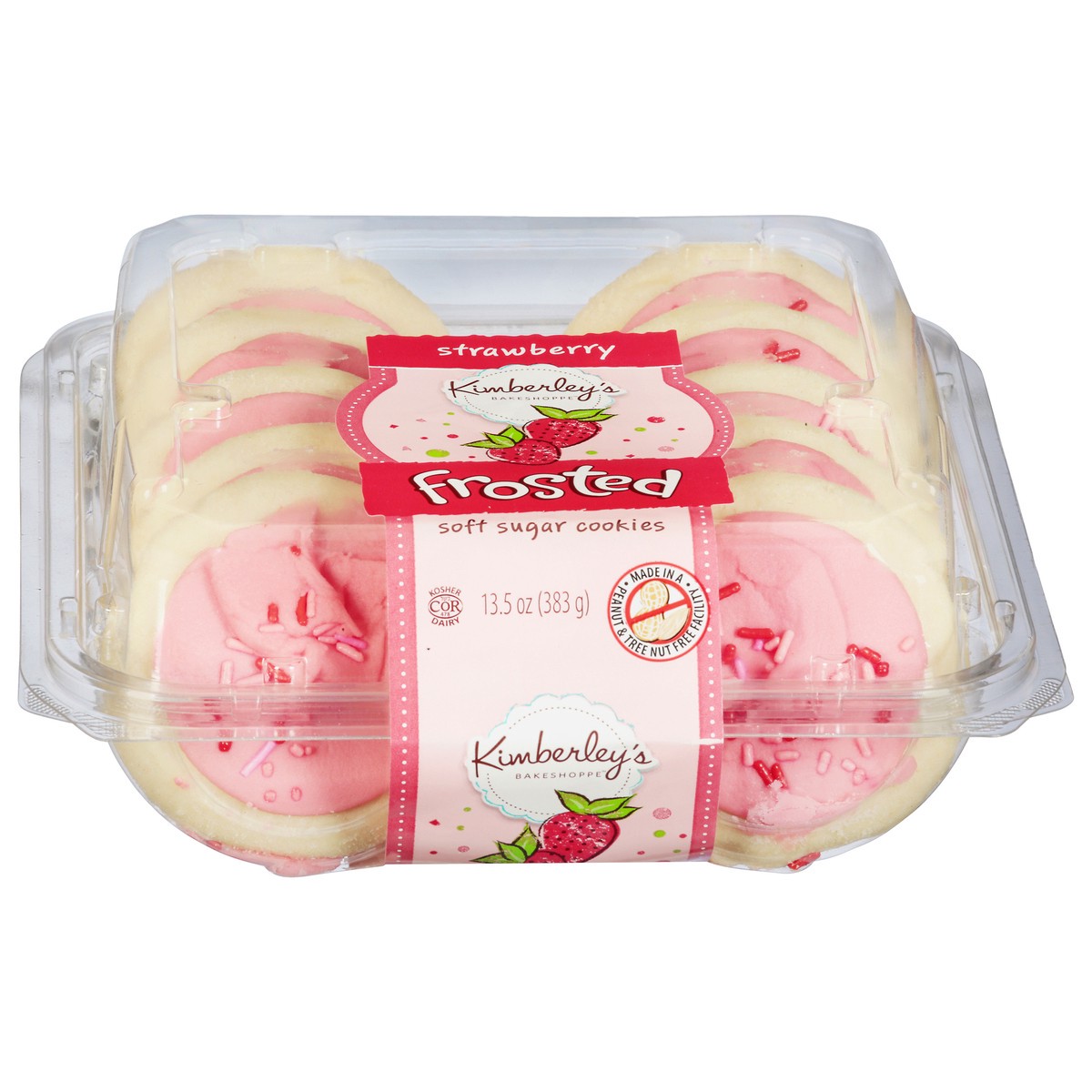 slide 1 of 14, Kimberley's Bakeshoppe Frosted Soft Sugar Strawberry Cookies 13.5 oz, 13.5 oz