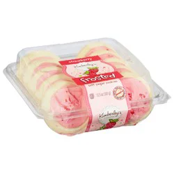Kimberley's Bakeshoppe Frosted Soft Sugar Strawberry Cookies 13.5 oz