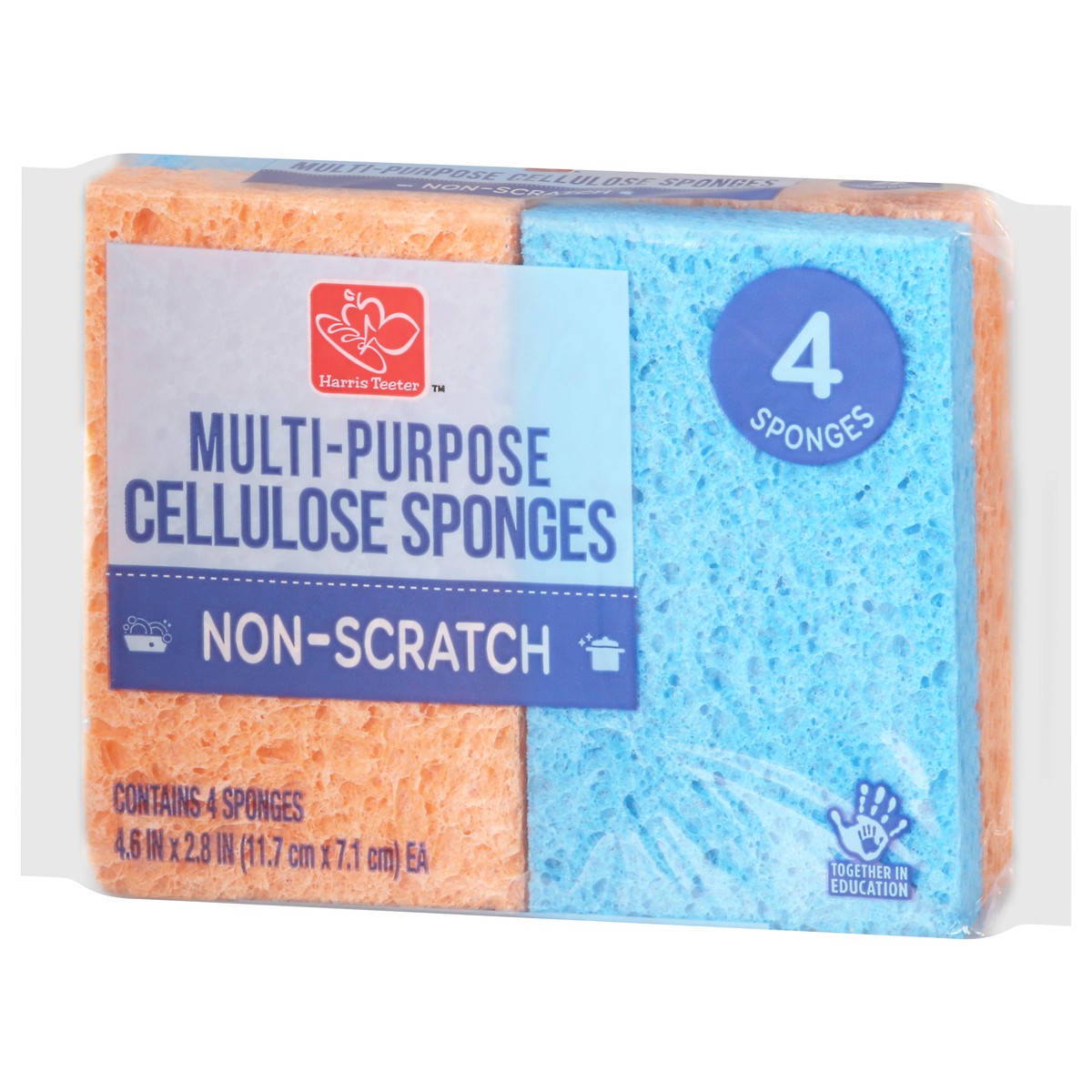 slide 7 of 10, Harris Teeter yourhome Medium Multi Purpose Sponges, 4 ct