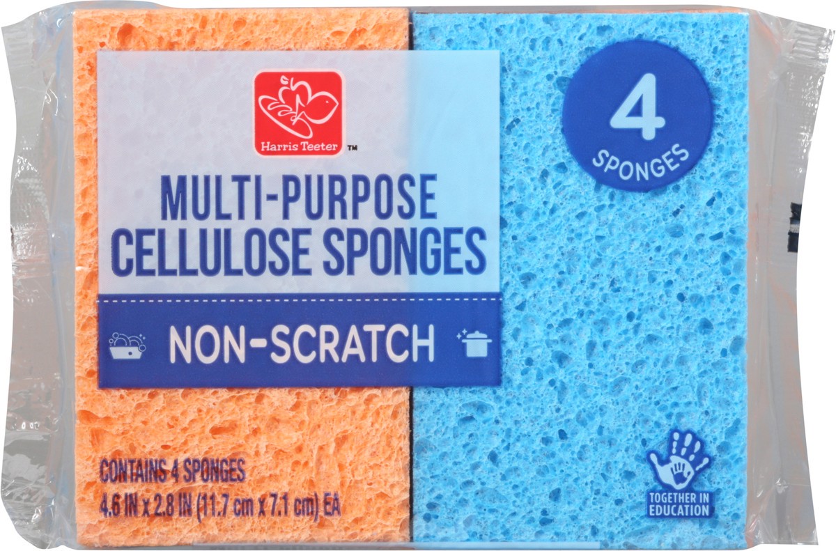slide 4 of 10, Harris Teeter yourhome Medium Multi Purpose Sponges, 4 ct