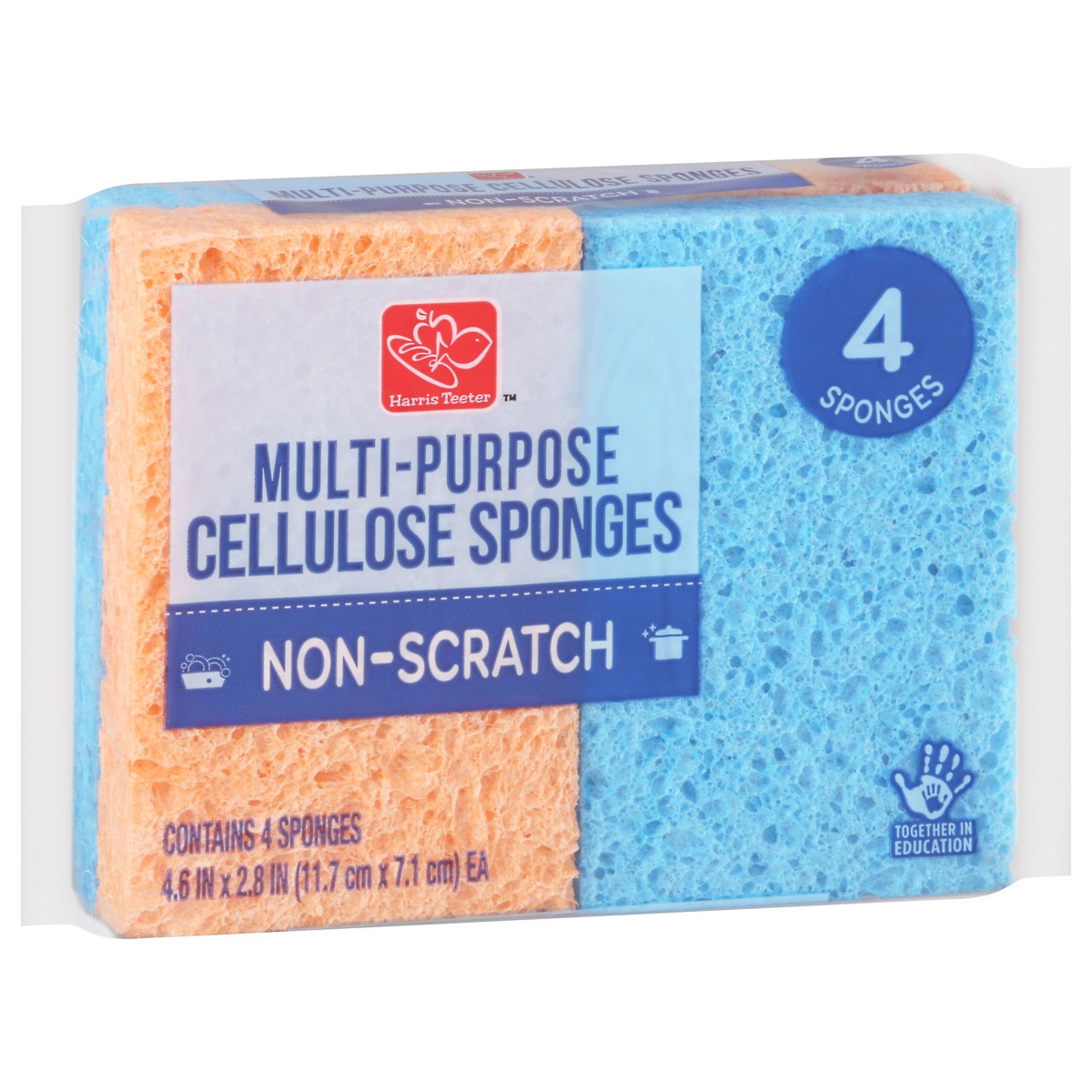 slide 6 of 10, Harris Teeter yourhome Medium Multi Purpose Sponges, 4 ct