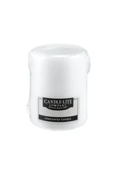 Candle-Lite 2.8 In X 4 In Unscented Pillar Candle - White