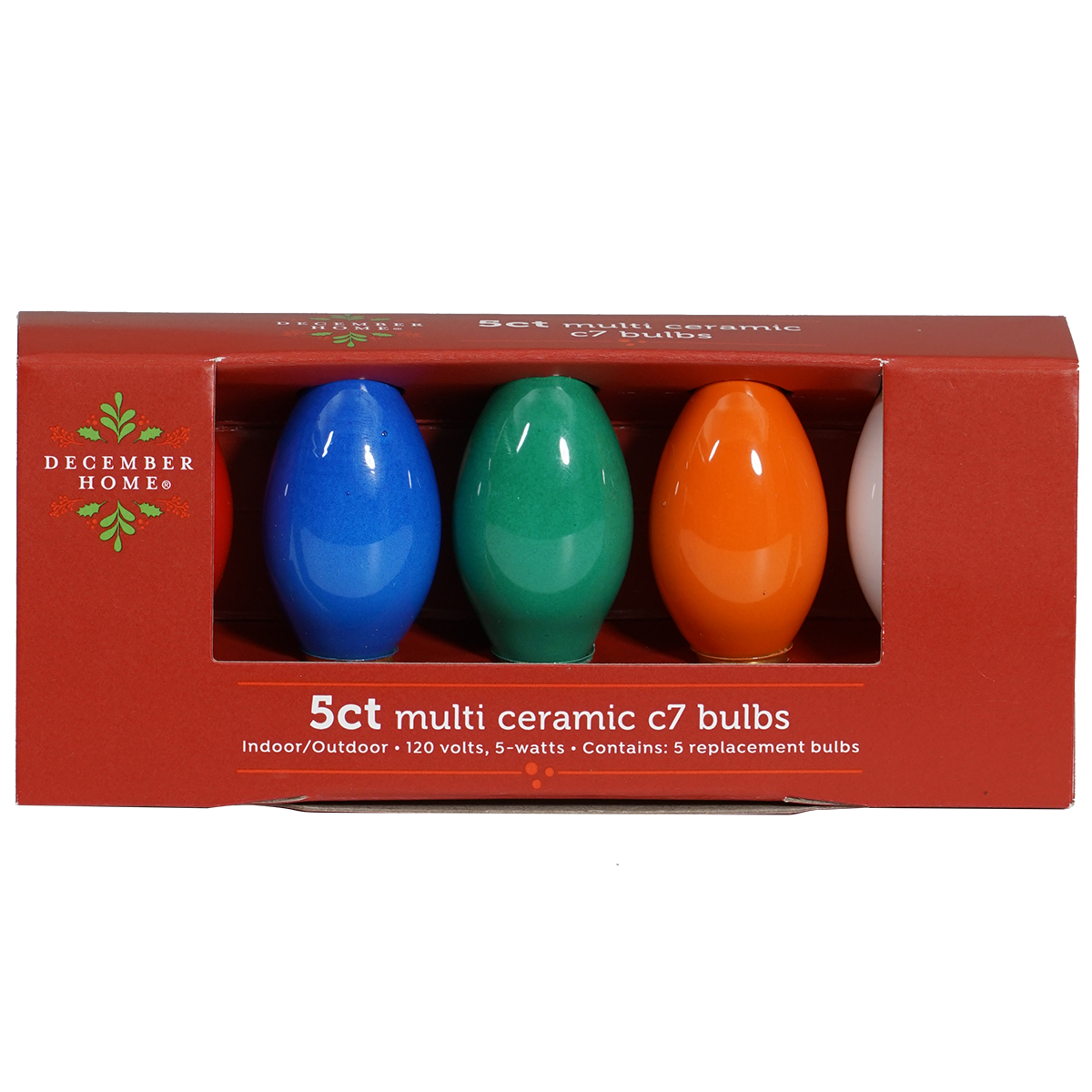 slide 1 of 5, December Home Multi Ceramic C7 Bulbs, 5 ct