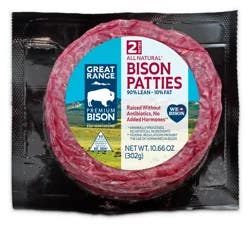 Great Range All Natural Bison Patties 2 ea