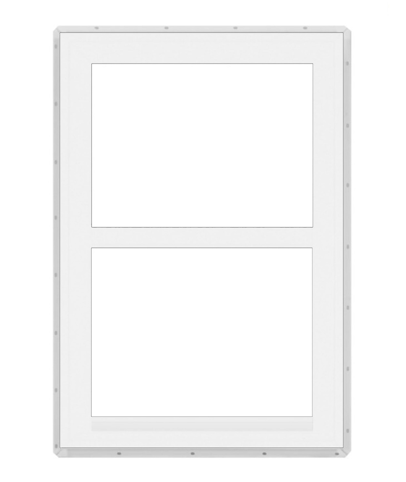 slide 1 of 6, RELIABILT Series 28100 23-1/2-in x 35-1/2-in White Exterior White Interior Vinyl New Construction Single Hung Window Low-E argon (Half Screen Included), 1 ct