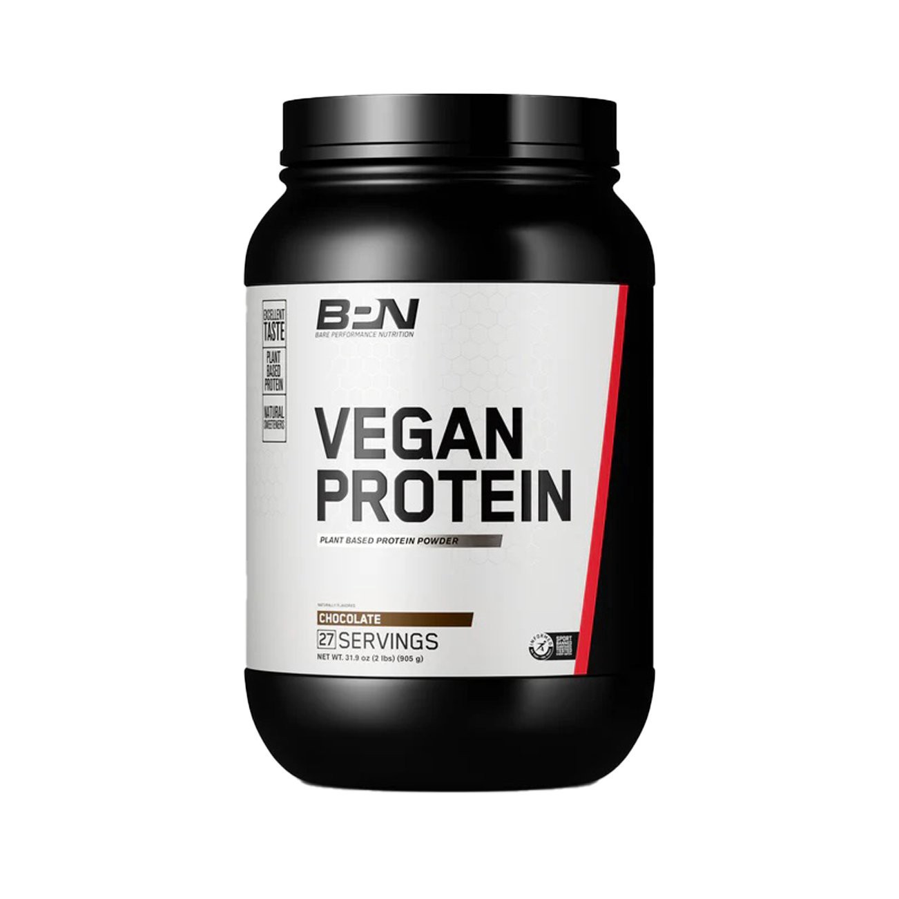 slide 1 of 1, Bare Performance Nutrition Vegan 20g Protein Powder - Chocolate, 31.9 oz