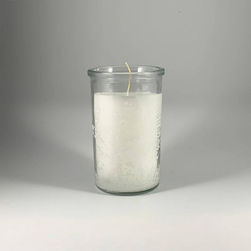 slide 2 of 3, 4.56oz Unscented Jar Candle White - Continental Candle: Paraffin Wax, Machine-Poured, 40hr Burn Time, Glass Container, 4.56 oz