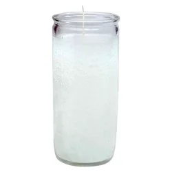 4.56oz Unscented Jar Candle White - Continental Candle: Paraffin Wax, Machine-Poured, 40hr Burn Time, Glass Container
